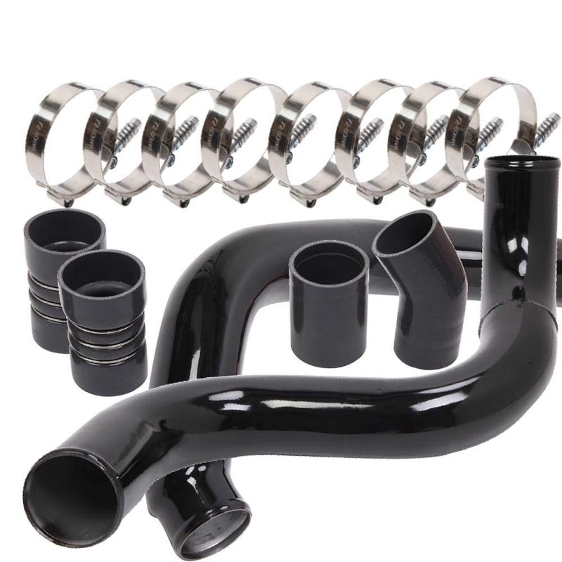 MOOSUN Turbo Intercooler kit Pipe Boot for Ford 6.0L CAC Intercooler Pipe Boot kit 03-07 Tube Powerstroke for Ford F250 F350 F450 F550 (Black) - Image 1